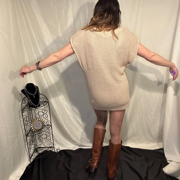 Classique Entier Boatneck Doleman Sleeve Oatmeal Sweater Size Small - Picture 5 of 9